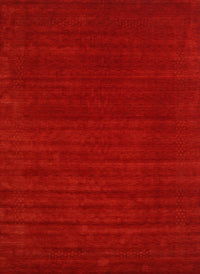 Machine Washable Contemporary Neon Red Rug, wshcon2455