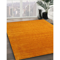 Contemporary Orange Red Modern Rug, con2456