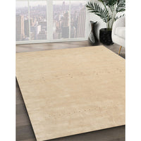 Contemporary Brown Solid Rug, con2457