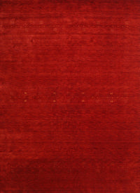 Machine Washable Contemporary Neon Red Rug, wshcon2459