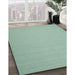 Machine Washable Contemporary Blue Green Rug in a Family Room, wshcon245