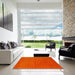 Square Machine Washable Contemporary Red Rug in a Living Room, wshcon2460