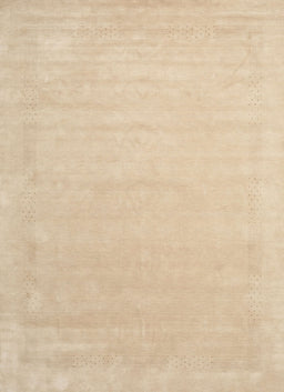 Contemporary Yellow Solid Rug, con2462