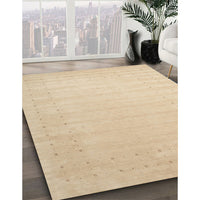 Contemporary Brown Solid Rug, con2463