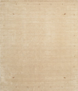 Contemporary Yellow Solid Rug, con2464