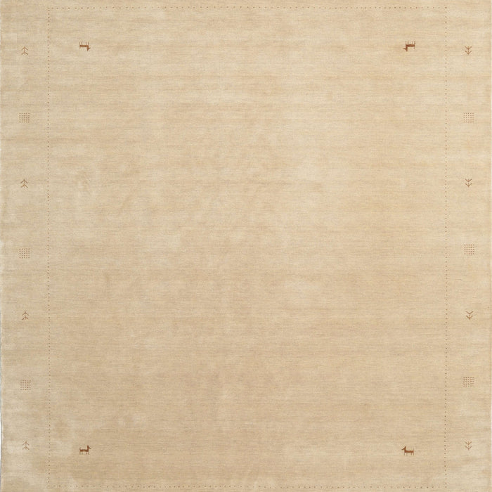 Contemporary Yellow Solid Rug, con2464