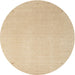 Sideview of Contemporary Yellow Solid Rug, con2464