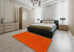 Contemporary Red Modern Rug in a Bedroom, con2468