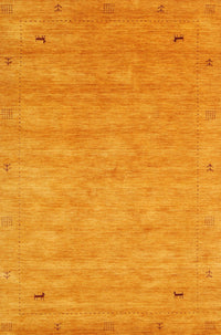 Machine Washable Contemporary Dark Orange Rug, wshcon2469