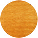 Sideview of Contemporary Dark Orange Modern Rug, con2469