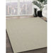 Contemporary Sage Green Solid Rug in Family Room, con246