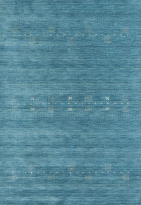 Machine Washable Contemporary Blue Ivy Blue Rug, wshcon2470