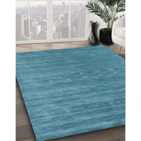 Contemporary Blue Ivy Blue Modern Rug, con2470