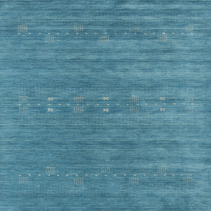 Square Contemporary Blue Ivy Blue Modern Rug, con2470