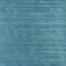 Square Contemporary Blue Ivy Blue Modern Rug, con2470