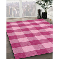 Contemporary Deep Pink Modern Rug, con2472