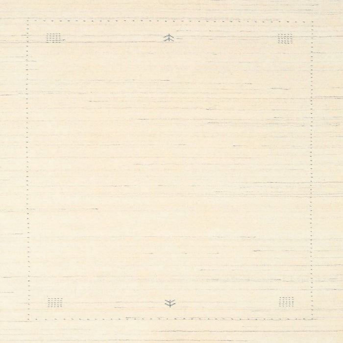 Square Contemporary Peach Beige Solid Rug, con2474