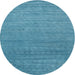 Sideview of Contemporary Blue Ivy Blue Modern Rug, con2477