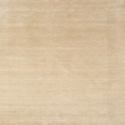 Square Contemporary Yellow Solid Rug, con2478