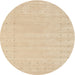 Sideview of Contemporary Yellow Solid Rug, con2479