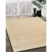 Contemporary Brown Solid Rug in Family Room, con2480