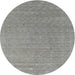 Square Machine Washable Contemporary Dark Gray Rug, wshcon2484