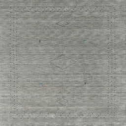 Square Contemporary Dark Gray Modern Rug, con2484