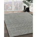 Contemporary Dark Gray Modern Rug in Family Room, con2484