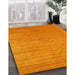 Contemporary Dark Orange Modern Rug in Family Room, con2485