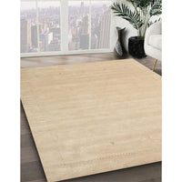 Contemporary Brown Solid Rug, con2486