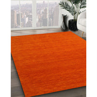 Contemporary Red Modern Rug, con2489