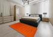 Machine Washable Contemporary Red Rug in a Bedroom, wshcon2489