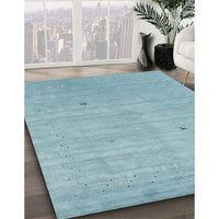 Contemporary Koi Blue Modern Rug, con2490