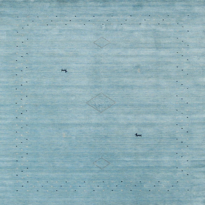 Square Contemporary Koi Blue Modern Rug, con2490