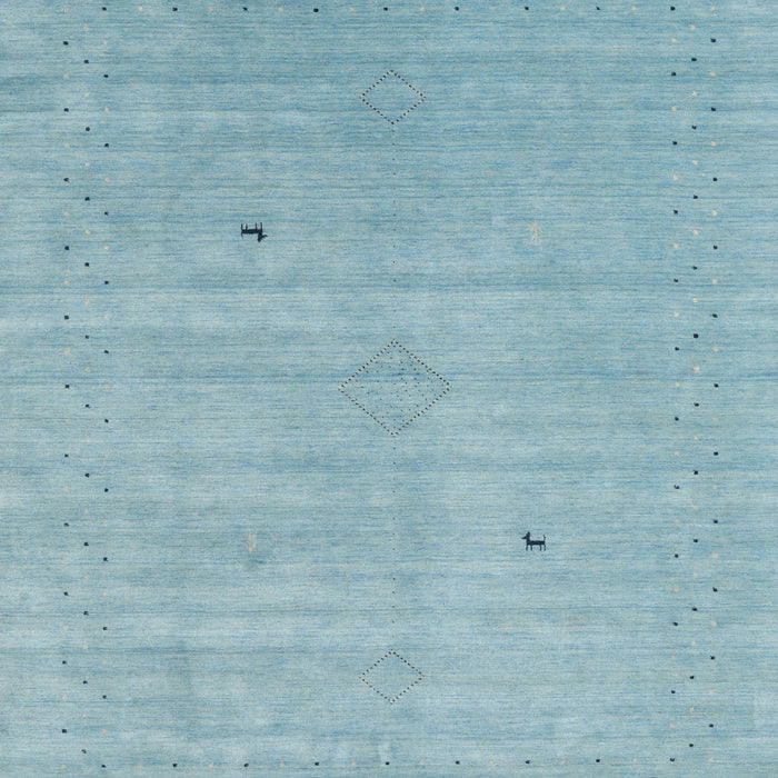 Machine Washable Contemporary Koi Blue Rug, wshcon2490