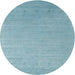 Sideview of Contemporary Blue Green Modern Rug, con2491