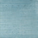 Square Contemporary Blue Green Modern Rug, con2491