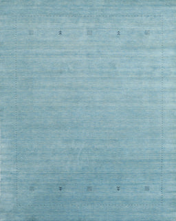 Machine Washable Contemporary Macaw Blue Green Rug, wshcon2491