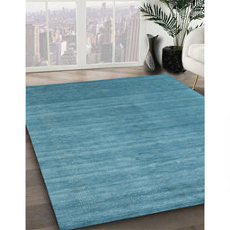 Machine Washable Contemporary Blue Ivy Blue Rug in a Family Room, wshcon2493