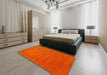 Contemporary Neon Red Modern Rug in a Bedroom, con2494