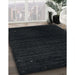 Contemporary Gunmetal Green Modern Rug in Family Room, con2495