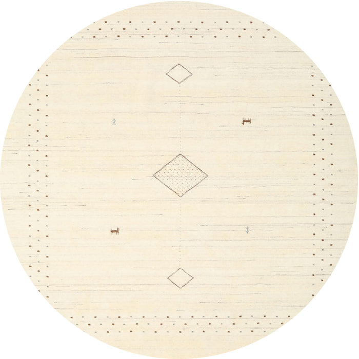 Sideview of Contemporary Peach Beige Solid Rug, con2496