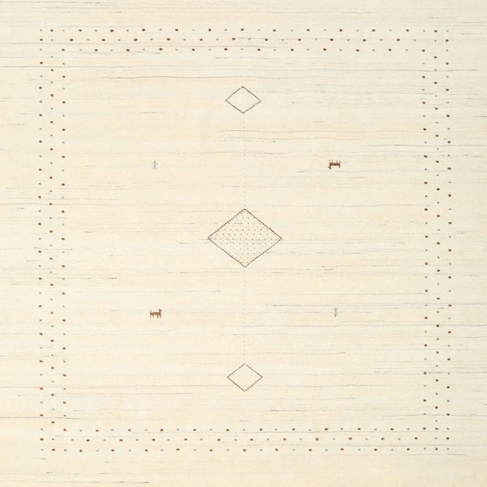 Sideview of Machine Washable Contemporary Peach Beige Rug, wshcon2496