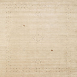 Square Contemporary Deep Peach Orange Solid Rug, con2498