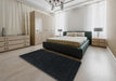 Machine Washable Contemporary Gunmetal Green Rug in a Bedroom, wshcon2499