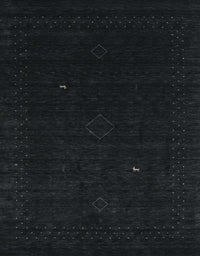 Machine Washable Contemporary Gunmetal Green Rug, wshcon2499