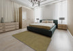 Machine Washable Contemporary Oak Brown Rug in a Bedroom, wshcon249