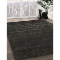 Contemporary Charcoal Black Modern Rug, con24