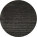 Sideview of Contemporary Charcoal Black Modern Rug, con24