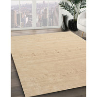 Contemporary Brown Solid Rug, con2500